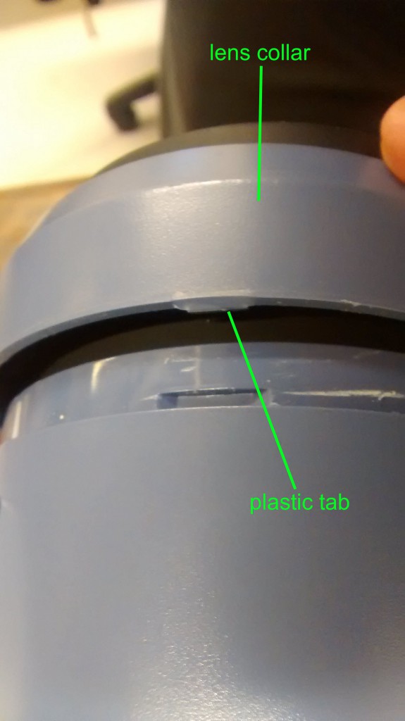 projector removing lens collar