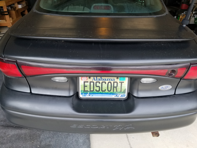 The Edscort license plate